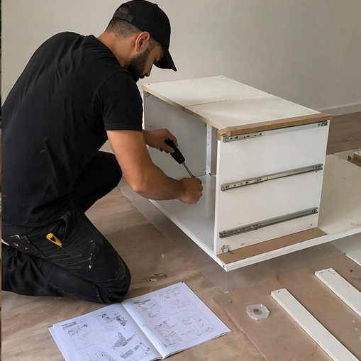 So arbeiten wir - vom Aufbau bis zum fertigen Möbelstück IKEA Möbel Aufbau in Rüsselsheim – fachgerechte Montage von Schränken